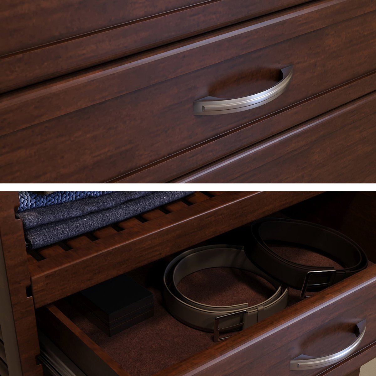 Solid Wood Closet Organizer with 6 Drawers and Doors Shaker - John Louis Home - Closet Organizers