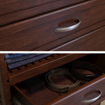 Solid Wood Closet Organizer with 6 Drawers and Doors Shaker - John Louis Home - Closet Organizers